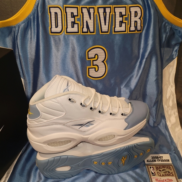 Reebok Allen Iverson Question Mid- Denver Nuggets Edition Sneakers - Picture 4 of 8